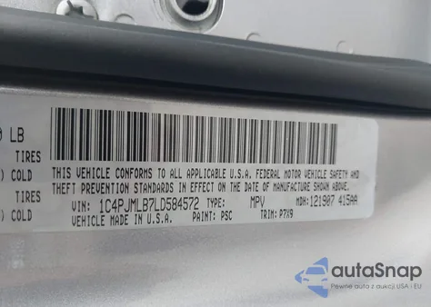 2020 Jeep Cherokee Latitude Plus 4X4 from USA, damaged, VIN 1C4PJMLB7LD584572